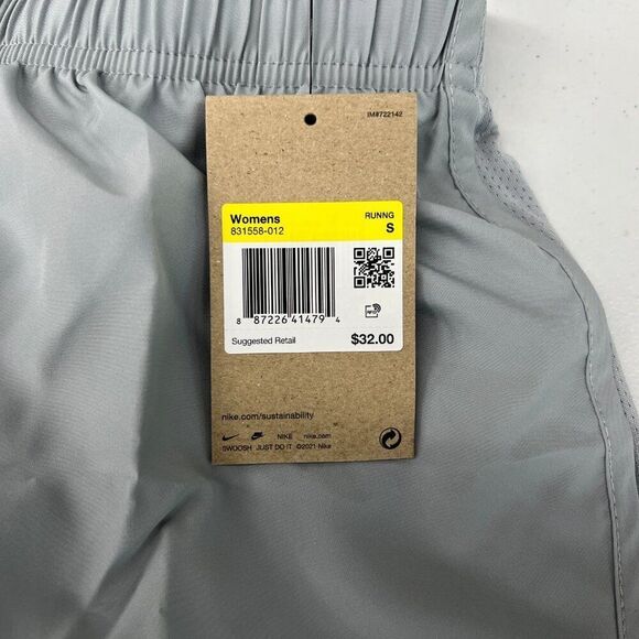 Nike Women's Tempo Shorts Grey Small NEW - Picture 2 of 3